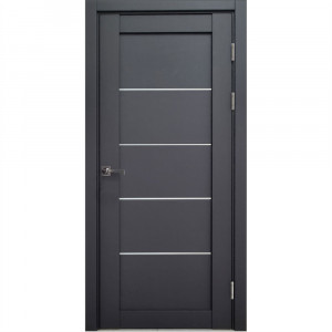 Usa interior, R02G, lemn & mdf, 70x200cm, antracit mat, reversibila, Doors