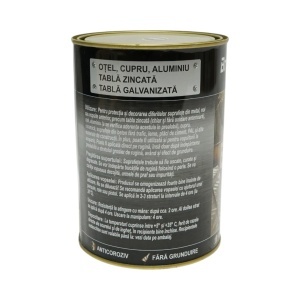 Vopsea email anticoroziva 3 in 1 pentru metal, direct pe rugina, pe baza de apa, negru mat 2000g Breckner Germany, BK00226 - Img 3