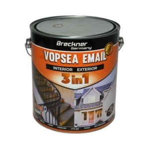 Vopsea email anticoroziva 3 in 1 rosu toreador 21B pe baza de solvent 3.5L, direct pe rugina, interior si exterior Breckner Germany, BK89037