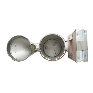 Afumator albine din inox cu cilindru scut termic si burduf din piele 160mm, Cod: DISKR80 - Img 4