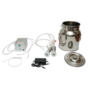Aparat de muls portabil 60W cu 1 post pentru vaci, bidon inox 14L , Cod: DISPL02 , Brand: BRECKNER GERMANY - Img 2