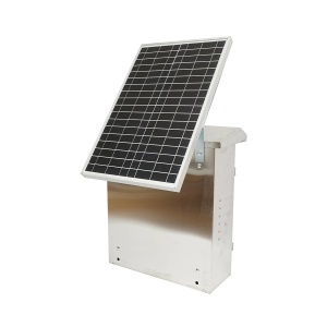 Aparat generator impulsuri 12 Joule, DC12V/220V cu panou solar 30W si baterie 12V 12Ah cutie din inox pentru gard electric Breckner Germany, BRECKNER GERMANY, BK87633 - Img 3