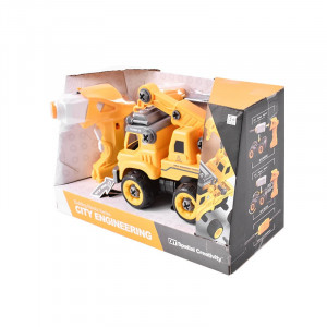 Autospeciala macara cu telecomanda, jucarie de constructie care se monteaza DIY, Cod: DISCR02, Double E - Img 7