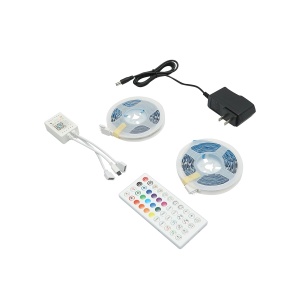 Banda LED smart 2x5m, 12V cu telecomanda, control vocal, bluetooth, aplicatie USB, 10m RGB, Cod: BK79092, Brand: BRECKNER GERMANY - Img 1