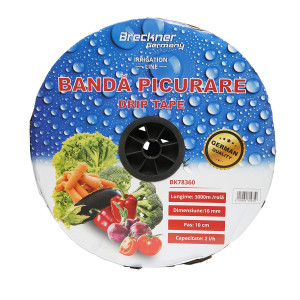 Banda picurare apa, rola 3000M, 2L/H, D16mm, pas 10cm, Cod: BK78360 Echivalență: DISKP38, Breckner Germany - Img 3