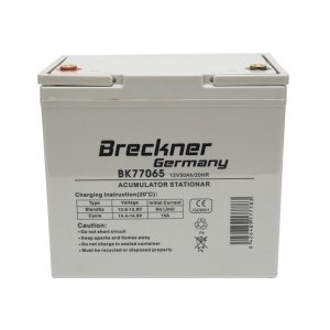 Baterie sistem solar cu gel 12V 50Ah 20HR 242x148x240mm FCG12-50 Breckner Germany, BRECKNER GERMANY, BK77065