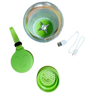 Blender Portabil – Pentru Fructe și Legume, cu Acumulator Propriu și Încărcare USB - Verde - Img 2