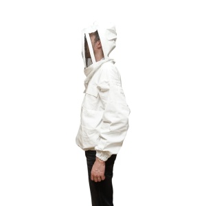 Bluza apicola alba cu masca de protectie tip gluga marimea L, Cod: DISTT80 - Img 2