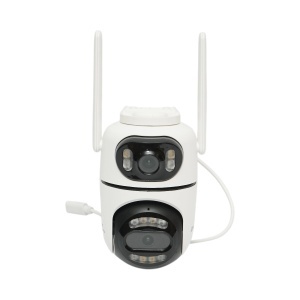 Camera de supraveghere lentila duala 4MP, P2P WIFI 2.4GHz, PTZ 360 grade, sirena, detectie umana AI si aplicatie iCSee, BRECKNER GERMANY, BK98633