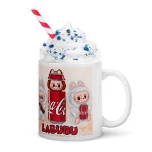 Cană Labubu „Coca-Cola” 330 ml – ceramică cu design adorabil - Img 11