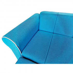 Canapea Extensibila Nixos, 240x80x85cm, 3 locuri, Luna 16 Turkis, Glasspandoor - Img 6