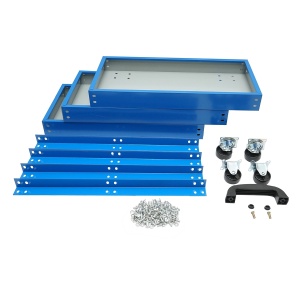 Carucior metalic pe roti cu 3 rafturi pentru scule 510x260x575mm, Cod: DISMC79 - Img 3