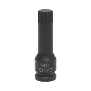 Cheie tubulara de impact spline M14, 60mm, patrat 3/8 Cr-Mo, Cod: DISTS93 - Img 1