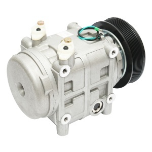 Compresor AC 24V pentru autobus MAN, IVECO, Mercedes R134A, DISKP08, BRECKNER GERMANY - Img 2