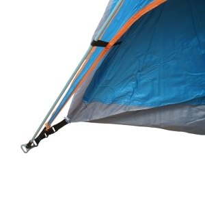 Cort camping 2 persoane albastru pliabil automat pop-up 2 intrari, impermeabil cu protectie UV si plasa anti-insecte 200x200x145cm, BRECKNER GERMANY, BK76203A - Img 12