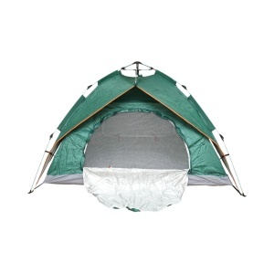 Cort camping 2 persoane verde pliabil automat pop-up 2 intrari, impermeabil cu protectie UV si plasa anti-insecte 200x200x145cm, BRECKNER GERMANY, BK76203 - Img 3