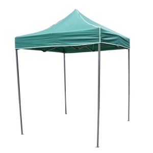 Cort pavilion pliabil 2x2m verde impermeabil, inaltime reglabila, cadru metalic Breckner Germany, BRECKNER GERMANY, BK76211
