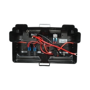 Cutie baterie auto 12V cu voltmetru DC 6-30V, intrerupator alimentare 100A, priza bricheta, afisaj LCD, 2xUSB 350x180x200mm, DISTP65 - Img 5
