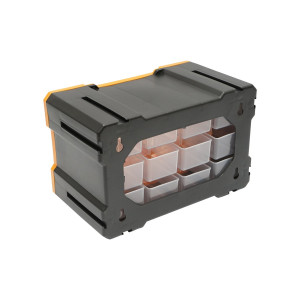 Cutie depozitare galbena din plastic modulara, 12 sertare 158x266x170mm, Cod: BK78048G, Breckner Germany - Img 3