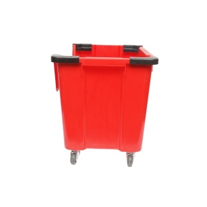 Cutie plastic depozitare cu roti 545x345x395mm rosie, Cod: DISA530TK, Brand: BRECKNER GERMANY - Img 3