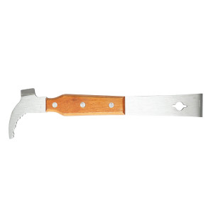 Dalta apicola din inox cu maner din lemn si scara tip L 260mm, Cod: DISKR22 - Img 1