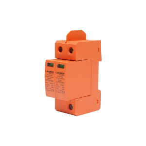 Descarcator la supratensiune cu semnalizare pentru sisteme fotovoltaice LD-SPD-2P-40kA-500VDC Leader,Cod: DISHW23 , Brand: Leader - Img 2