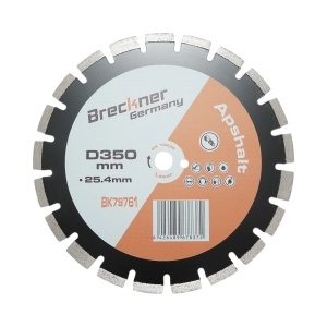 Disc diamantat segmentat 350x25.4mm, B40 segment 12mm pentru asfalt-beton, caramida, sapa Breckner Germany, BRECKNER GERMANY, BK79761