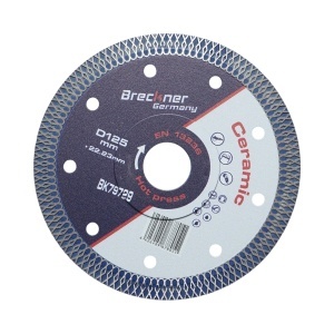 Disc diamantat turbo continuu 125x22.23mm, segment 10mm pentru gresie, faianta, ceramica dura Breckner Germany, BRECKNER GERMANY, BK79729 - Img 1