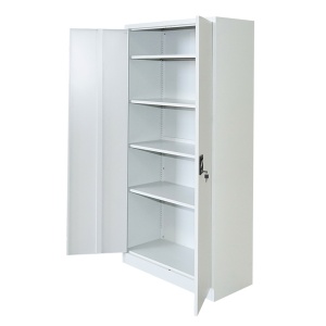 Dulap metalic fiset 1800x900x400mm cu 2 usi securizate, 4 polite, gri, Cod: BK77453, Brand: BRECKNER GERMANY - Img 5
