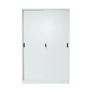 Dulap metalic fiset 1900x1200x450mm cu 2 usi culisante securizate, 4 polite, max 50kg/polita, gri, Cod: BK92939, Echivalență: DISEG34, Breckner Germany