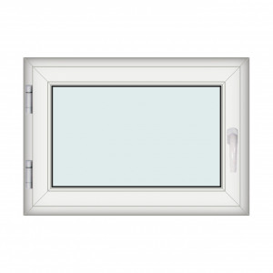 Fereastra 100x70cm, 1 canat, alb, stanga si rabatare, Klass, 7cm, 6 camere, 2 garnituri