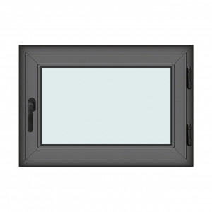 Fereastra 100x70cm, 1 canat, antracit, dreapta si rabatare, Klass, 7cm, 6 camere, 2 garnituri