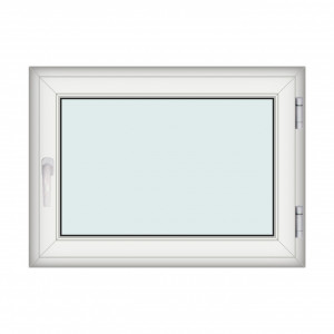Fereastra 110x80cm, 1 canat, alb, dreapta si rabatare, Klass, 7cm, 6 camere, 2 garnituri