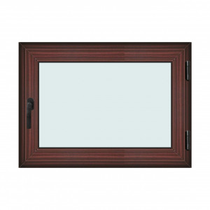 Fereastra 110x80cm, 1 canat, mahon, dreapta si rabatare, Klass, 7cm, 6 camere, 2 garnituri - Img 1