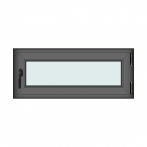 Fereastra 120x50cm, 1 canat, antracit, dreapta si rabatare, Klass, 7cm, 6 camere, 2 garnituri - Img 1