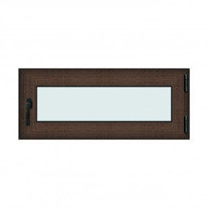 Fereastra 120x50cm, 1 canat, wenge (tabac), dreapta si rabatare, Klass, 7cm, 6 camere, 2 garnituri