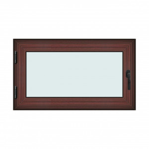 Fereastra 120x70cm, 1 canat, mahon, stanga si rabatare, Klass, 7cm, 6 camere, 2 garnituri