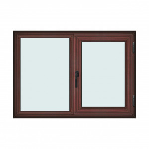 Fereastra 140x100cm, 2 canate, mahon, dreapta si rabatare, Klass, 7cm, 6 camere, 2 garnituri - Img 1