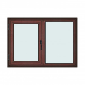 Fereastra 140x100cm, 2 canate, mahon, stanga si rabatare, Klass, 7cm, 6 camere, 2 garnituri - Img 1