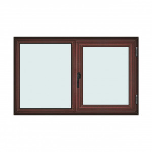 Fereastra 160x100cm, 2 canate, mahon, dreapta si rabatare, Klass, 7cm, 6 camere, 2 garnituri