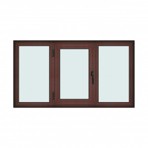Fereastra 180x100cm, 3 canate, mahon, stanga si rabatare, Klass, 7cm, 6 camere, 2 garnituri