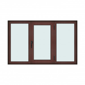 Fereastra 190x120cm, 3 canate, mahon, dreapta si rabatare, Klass, 7cm, 6 camere, 2 garnituri - Img 1