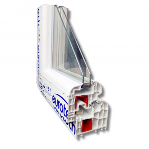 Fereastra 50x70cm, 1 canat, alb, dreapta si rabatare, Eurotech, 8.1cm, 6 camere, 3 garnituri - Img 5