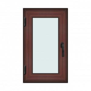Fereastra 60x100cm, 1 canat, mahon, stanga si rabatare, Klass, 7cm, 6 camere, 2 garnituri