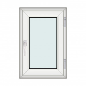 Fereastra 60x90cm, 1 canat, alb, dreapta si rabatare, Klass, 7cm, 6 camere, 2 garnituri - Img 1