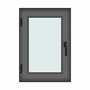 Fereastra 70x100cm, 1 canat, antracit, stanga si rabatare, Klass, 7cm, 6 camere, 2 garnituri
