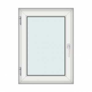 Fereastra 80x110cm, 1 canat, alb, stanga si rabatare, Klass, 7cm, 6 camere, 2 garnituri