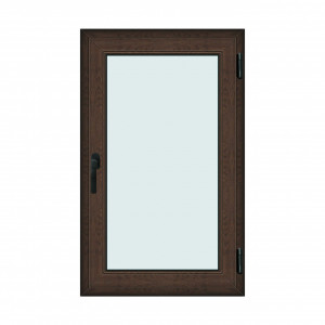 Fereastra 80x130cm, 1 canat, wenge (tabac), dreapta si rabatare, Klass, 7cm, 6 camere, 2 garnituri
