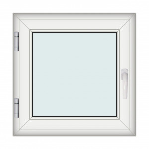 Fereastra 80x80cm, 1 canat, alb, stanga si rabatare, Klass, 7cm, 6 camere, 2 garnituri - Img 1
