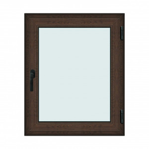 Fereastra 90x110cm, 1 canat, wenge (tabac), dreapta si rabatare, Klass, 7cm, 6 camere, 2 garnituri